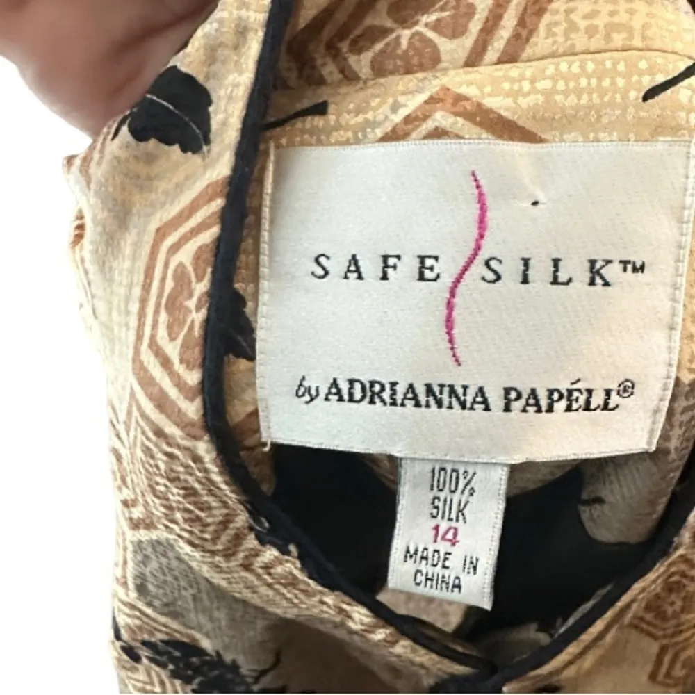 Vintage Safe Silk Adrianna Papell Silk Suit Jacket - Image 5