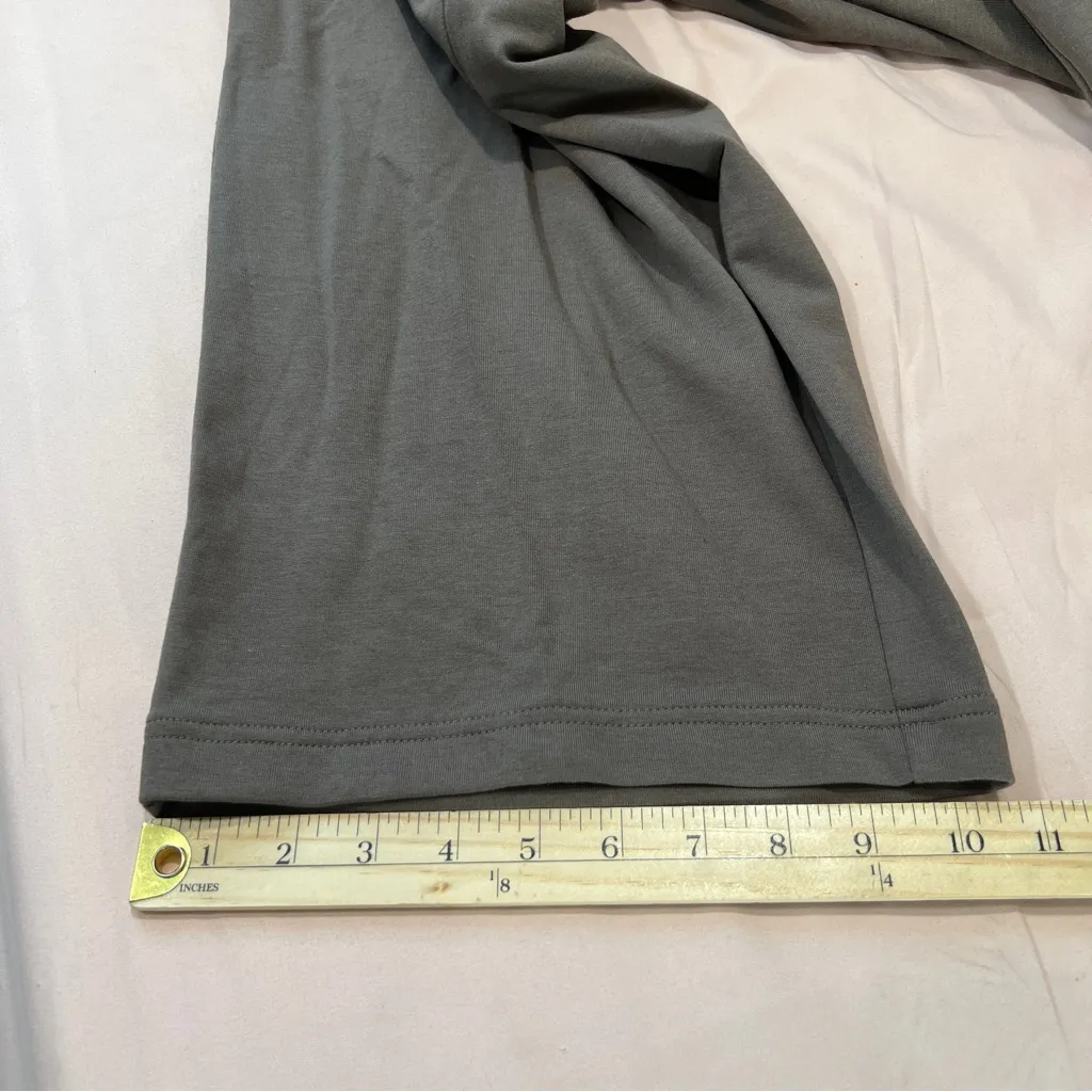 Pure J. Jill Women's Soft Pima Cotton Brown Cropped Wide Leg Pull On Pants 1X - Image 13