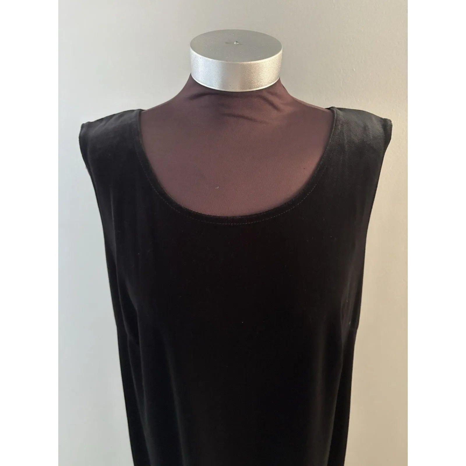 Dressbarn Maxi Dress Sz 16W Black Velvet Whimsigoth Vamp Witchy Cocktail Party - Image 2