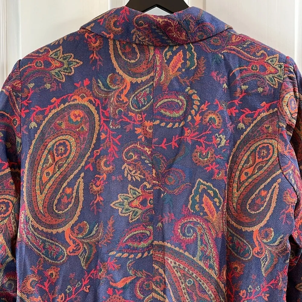 NWOT Vintage BFA Classics Tapestry Paisley Blazer Jacket - Image 5