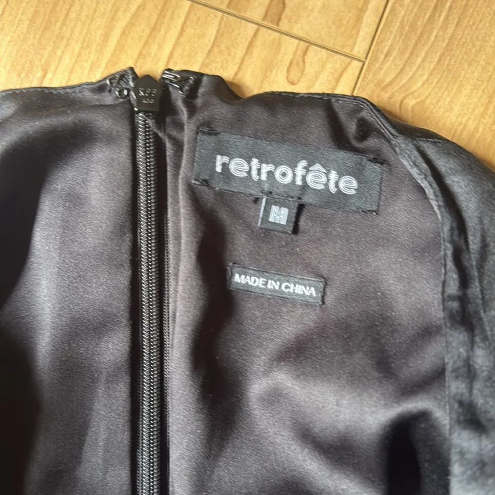 Retrofete Black Ruched Dress Size M - Image 2