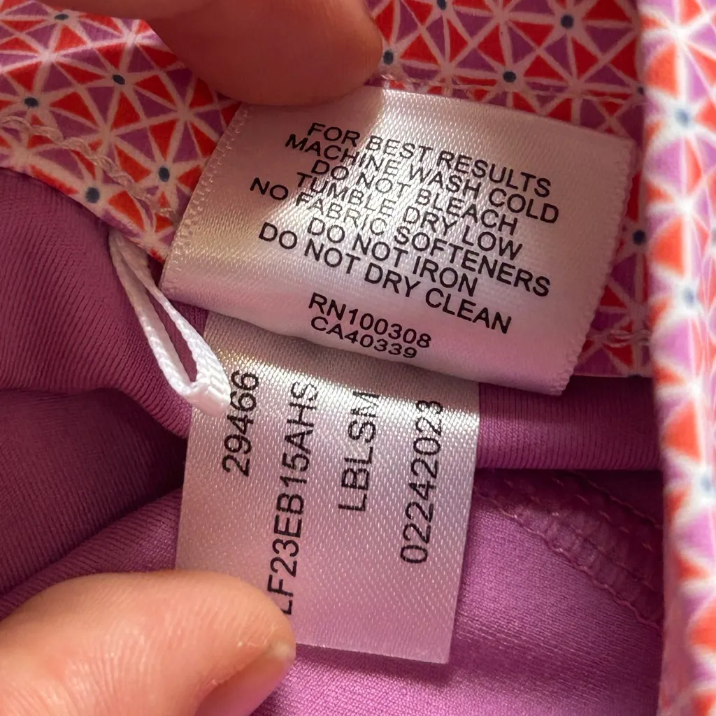 Peter Millar Alice Petal UPF 50+ Golf Tennis Skort Orange Purple Geometric M - Image 13