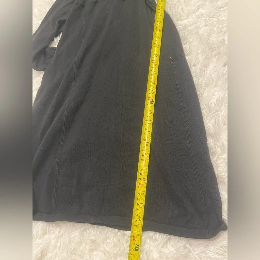 Athleta Black Cowl Neck 92% Organic Cotton/8% Wool  Sweater Dress S or M - Image 5