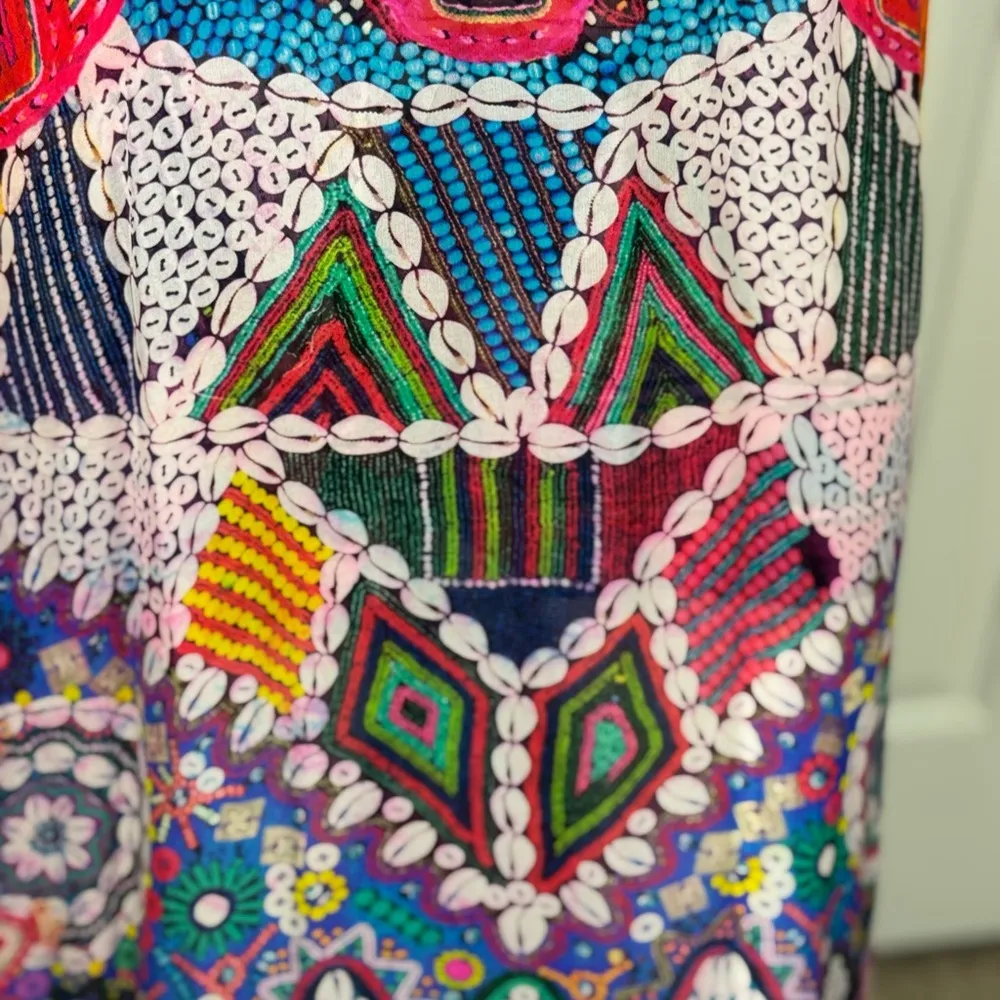 Camilla  SHELL PRINT DRESS WITH SIDE SPLITS - SIZE 2 - Image 13