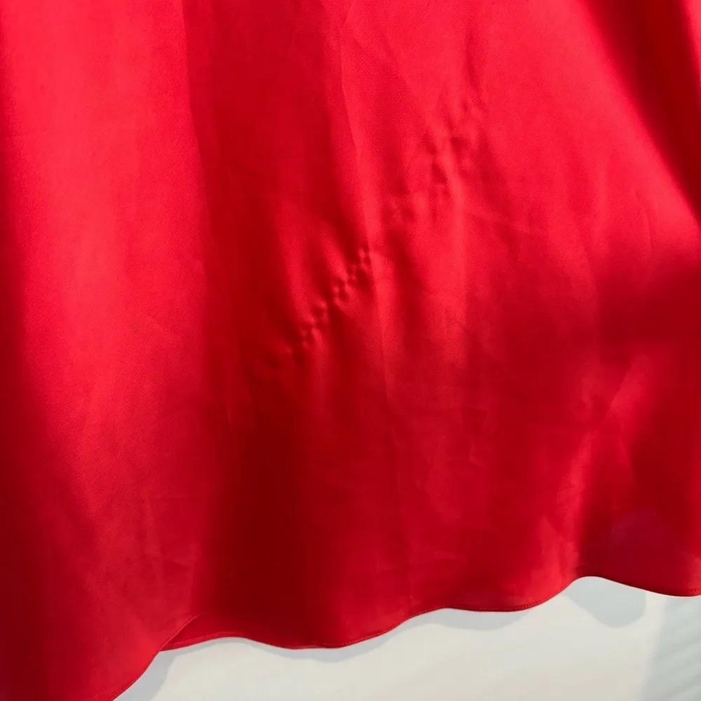 Gianni Bini DANNIJO Helena Satin Maxi Slip Dress pink red - Image 6