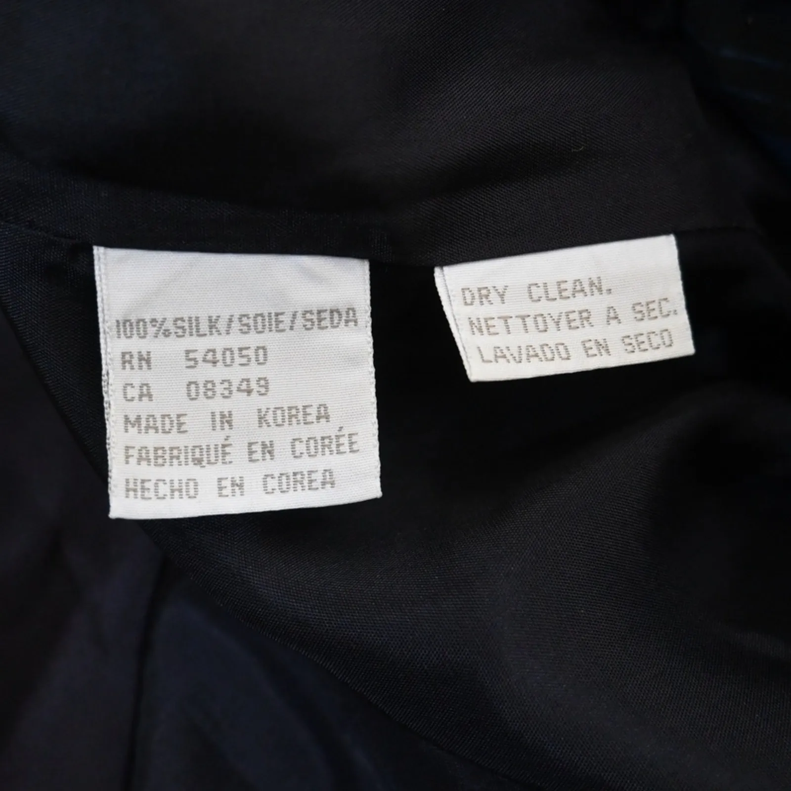 Jones New York Womens 14 Blue Black Button Front Silk Blazer - Image 8