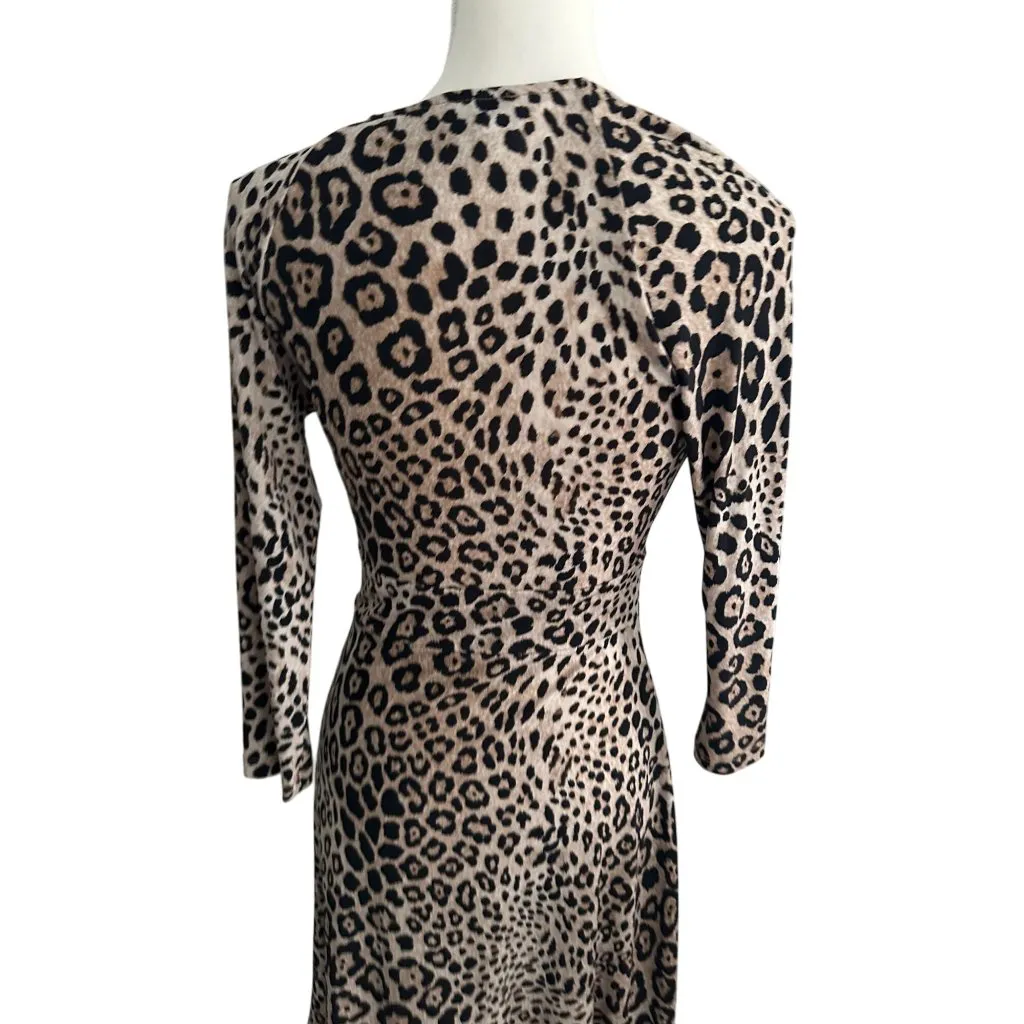 KAREN KANE Leopard Animal Print A Line Dress Size XS - Image 3