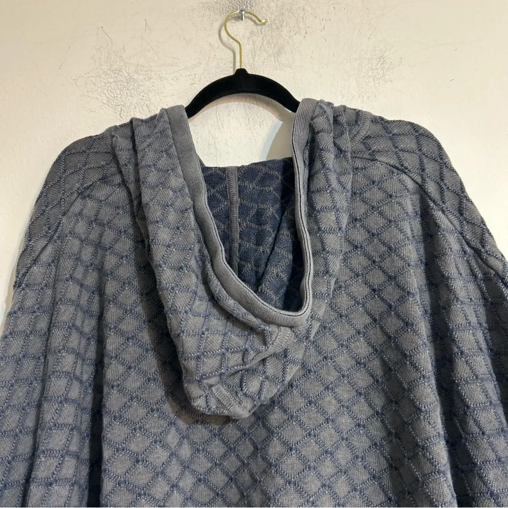 Carbon2Cobalt Portico Poncho Pullover Hoodie Small/Medium Lagenlook Oversized Gray - Image 6