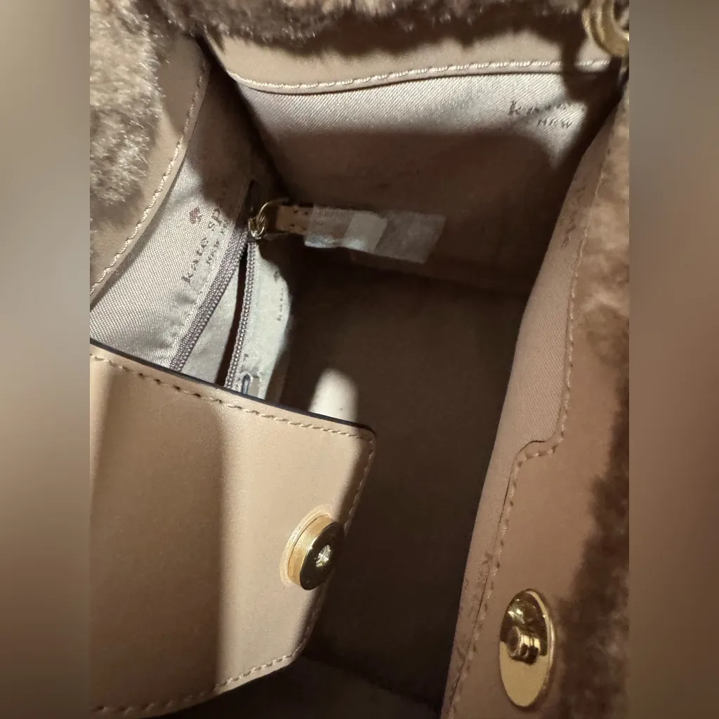 Kate Spade Tan Faux Fur Tote - Image 9