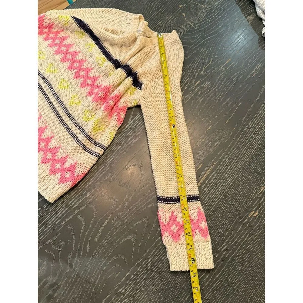 Women's Aztec Print Pullover Sweater Size S Multicolor - Image 7