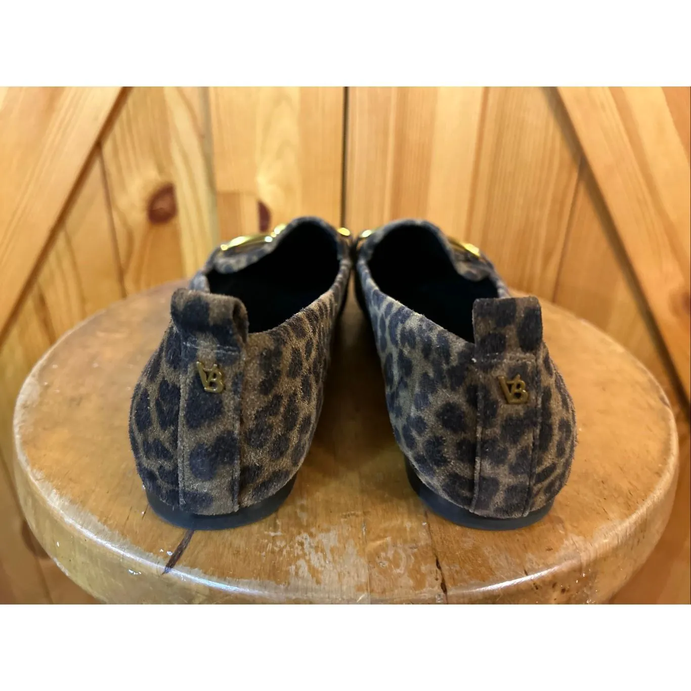 Veronica Beard Champlain Suede Chain Leopard Loafers Size 8M - Image 4