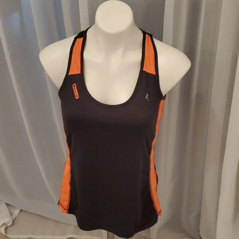 Gray& Orange Activewear Tank Top - Image 2
