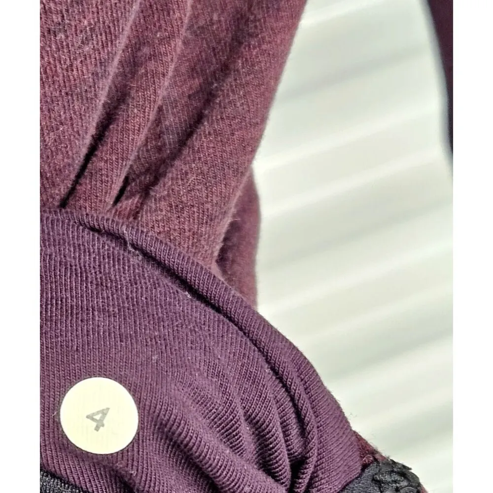 Lululemon That's A Wrap Jacket Snap Buttons Womens Size 4 Athleisure Maroon - Image 11