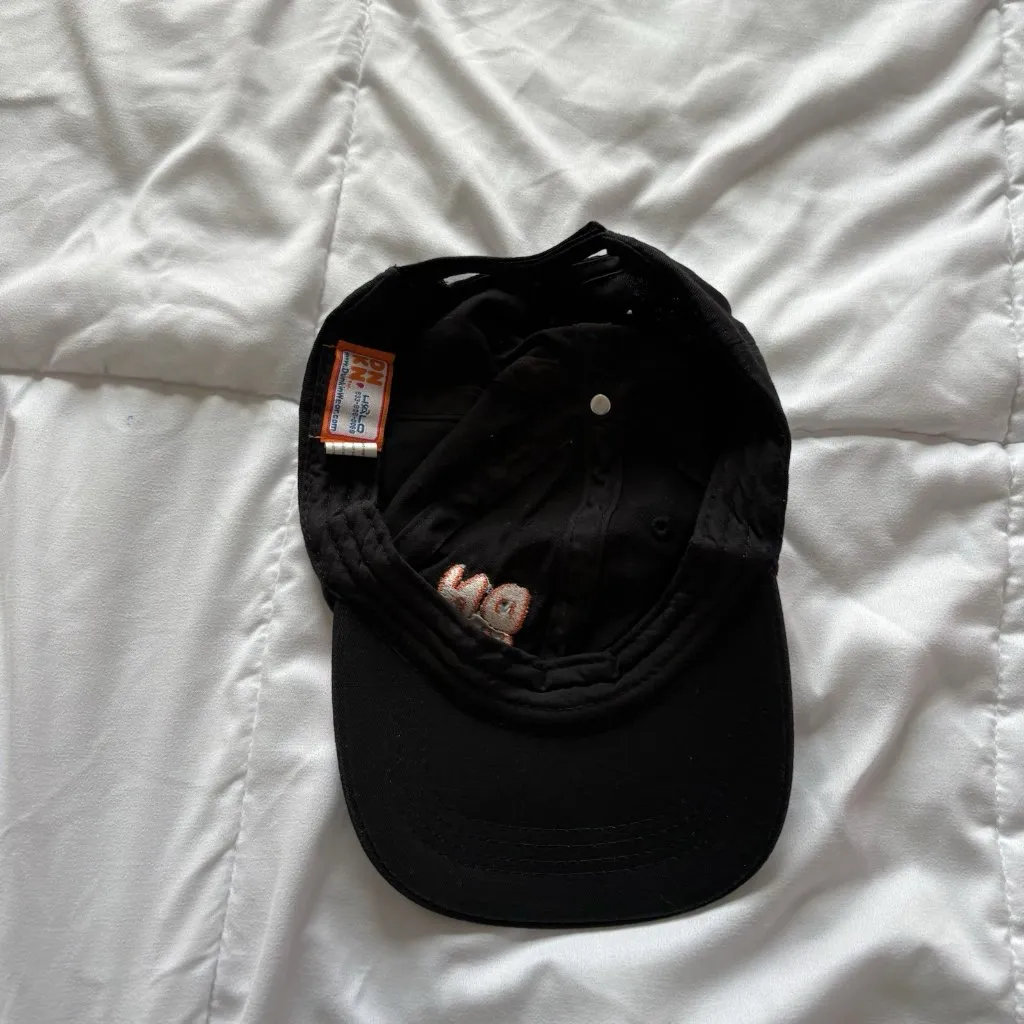 Official Employee Dunkin’ Donuts Adjustable Embroidered Ball Cap Hat Black - Image 5