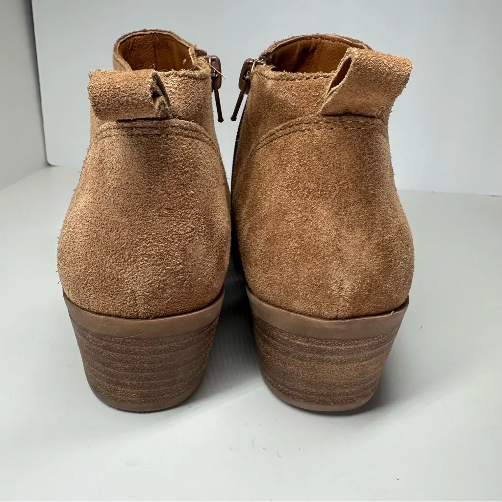 Lucky Brand Women's Brown Suede Zipper Ankle & Booties Boots SZ 7.5 Boho Shootie - Image 7