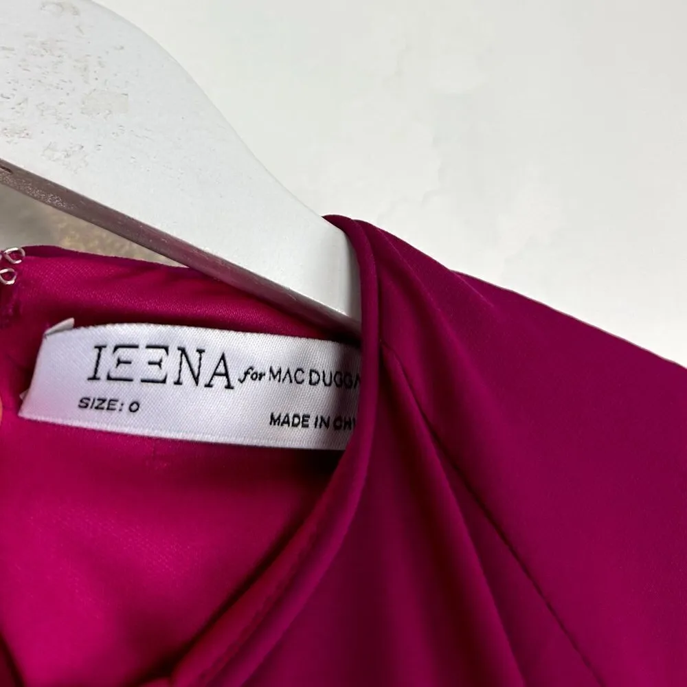 MAC DUGGAL Ruffle Long Sleeve Capelet Cocktail Minidress in Fuchsia Size US 0 - Image 7