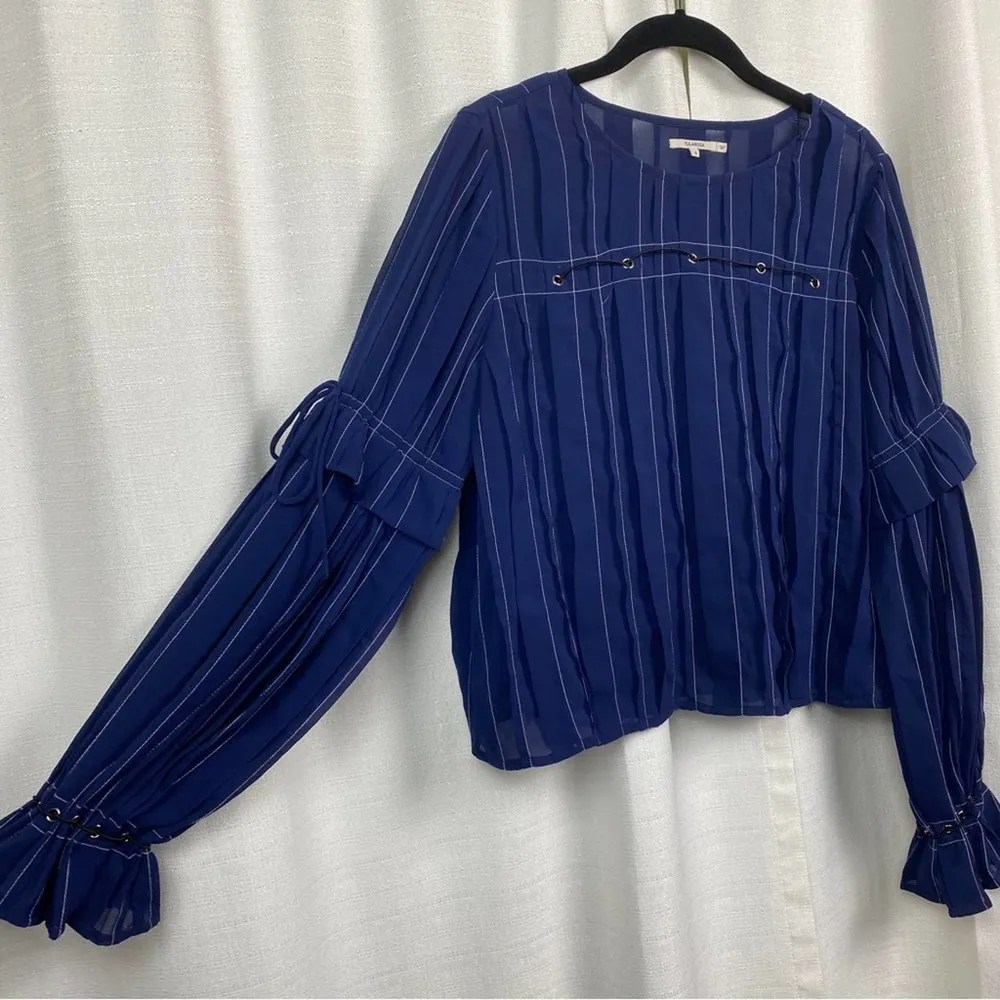 Revolve Tularosa Blue&White Striped Blouse Sz.S - Image 7