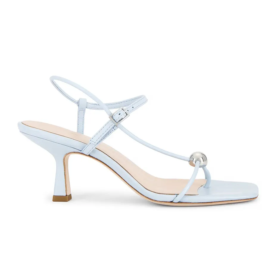 NEW NIB Loeffler Randall Triana Leather Strappy Sandal Heels In Blue - Image 4