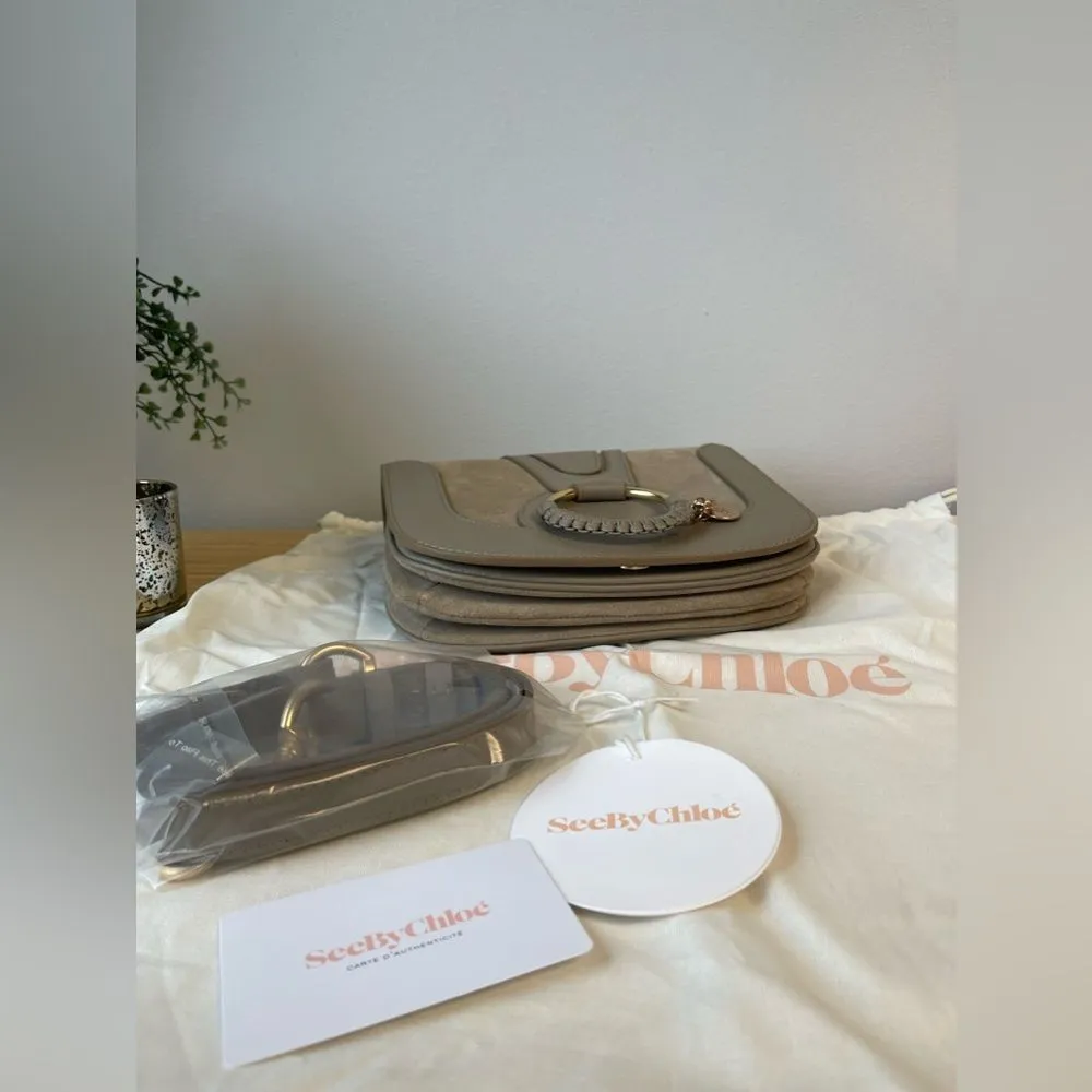 SEE BY CHLOE Hana shoulder bag, grained and suede cowhide with adjustable strap - Image 8