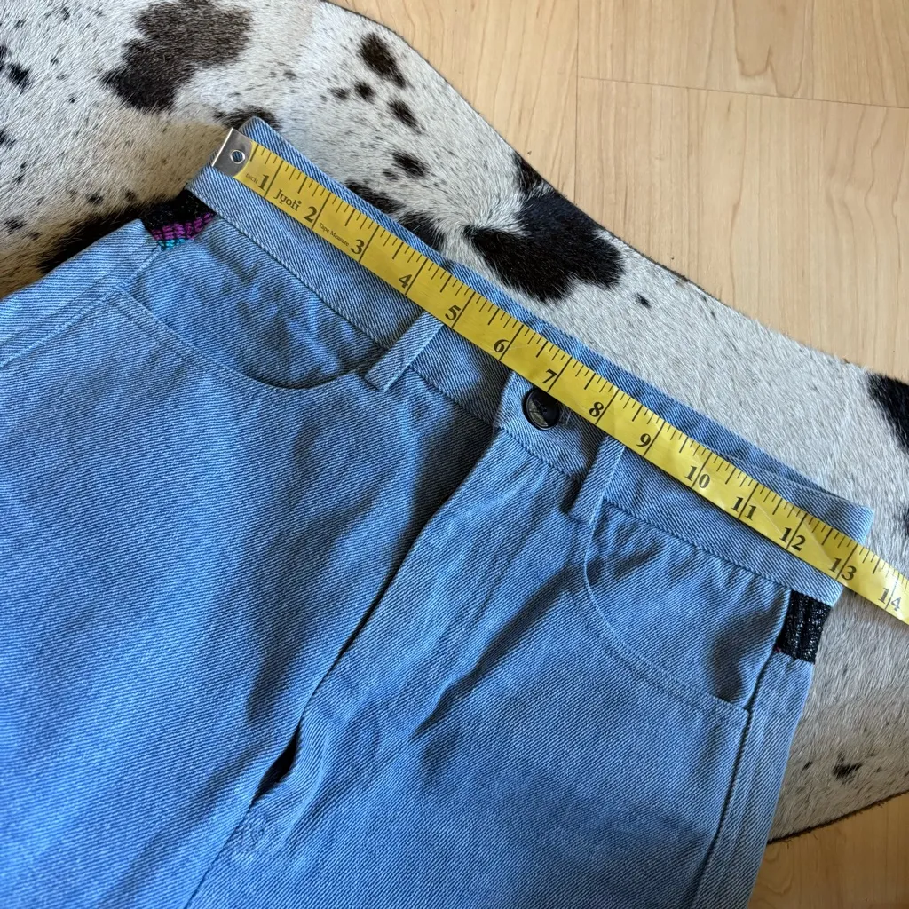 BENJAMIN BENMOYAL Cassette Tape‎ Hem Jeans Flip Cuff Size XS Blue - Image 10