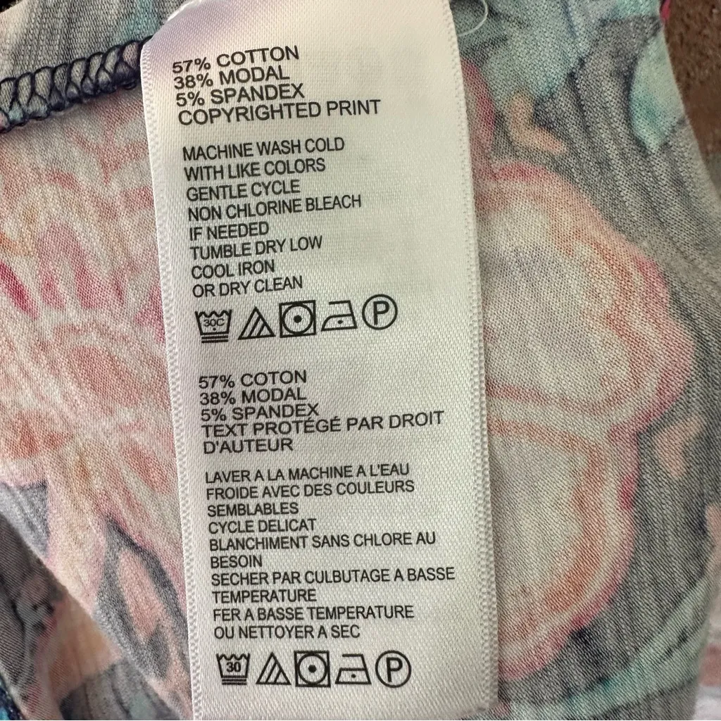 Tommy Bahama Side Tie T Shirt Dress Floral Women’s Medium Knit - Image 7