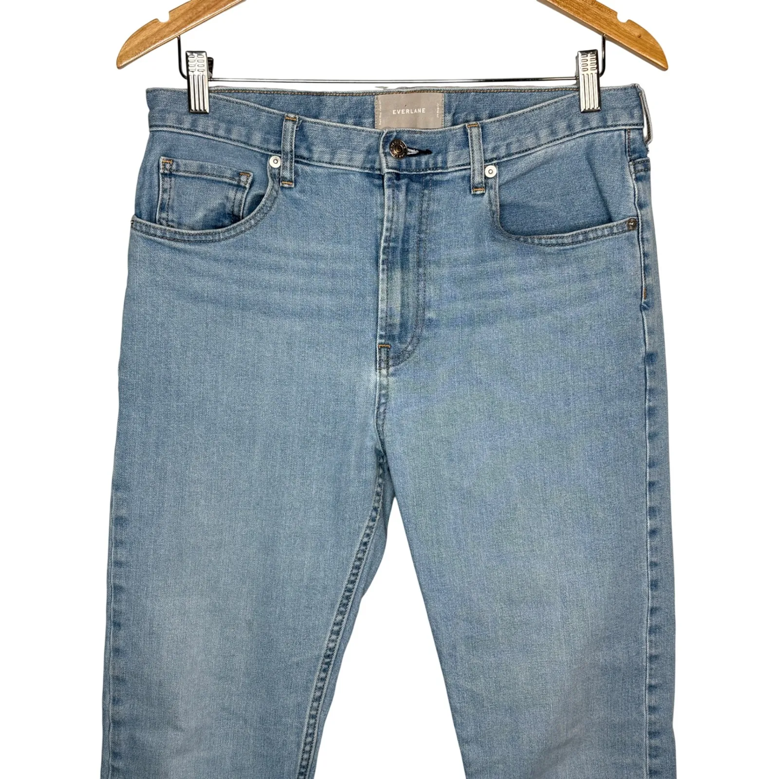 EVERLANE Boyfriend Relaxed Straight Jeans Light Wash Denim Women Size 29 Regular - Image 2