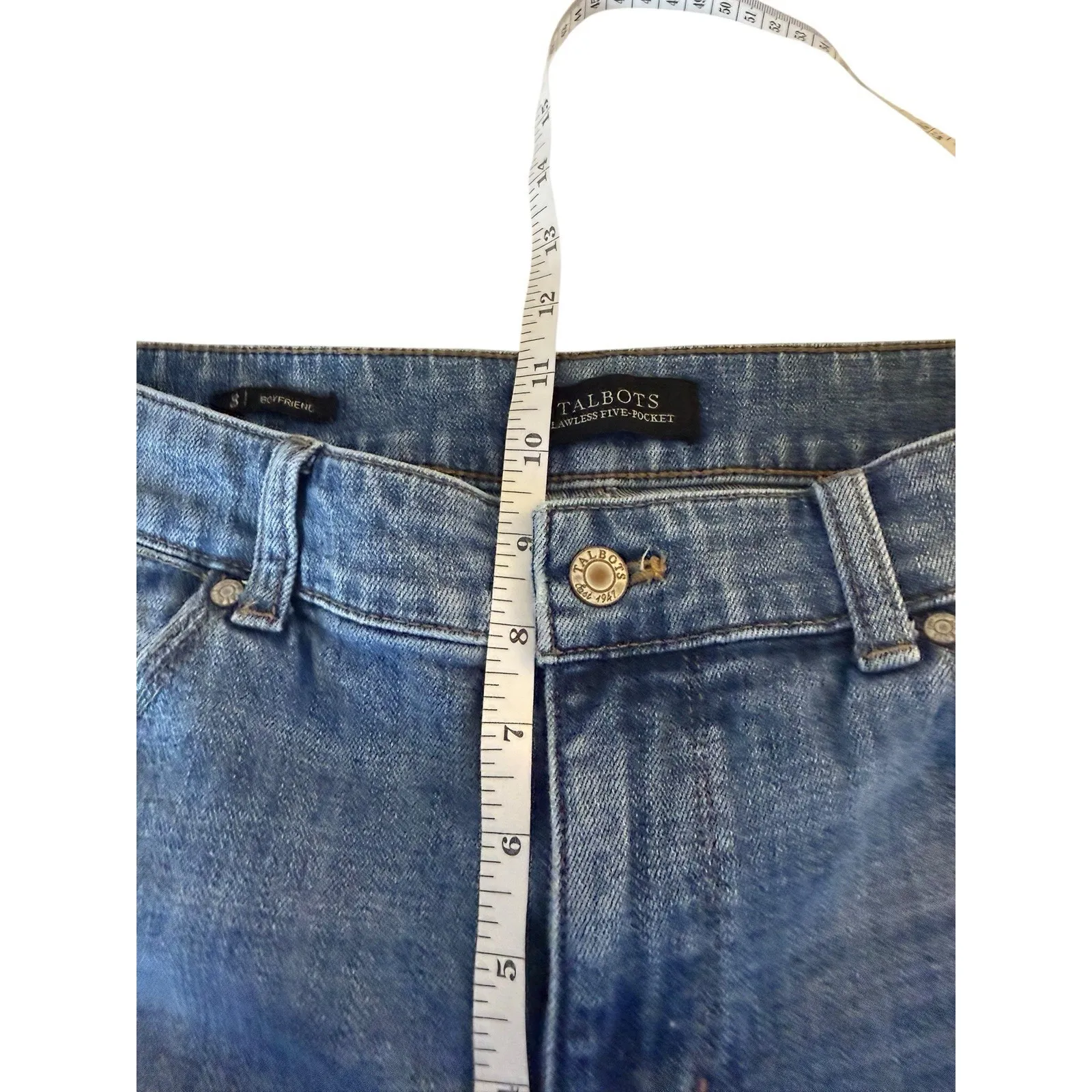Talbots Flawless Five-Pocket Boyfriend Jeans Women Size 8 Casual Denim Straight - Image 9