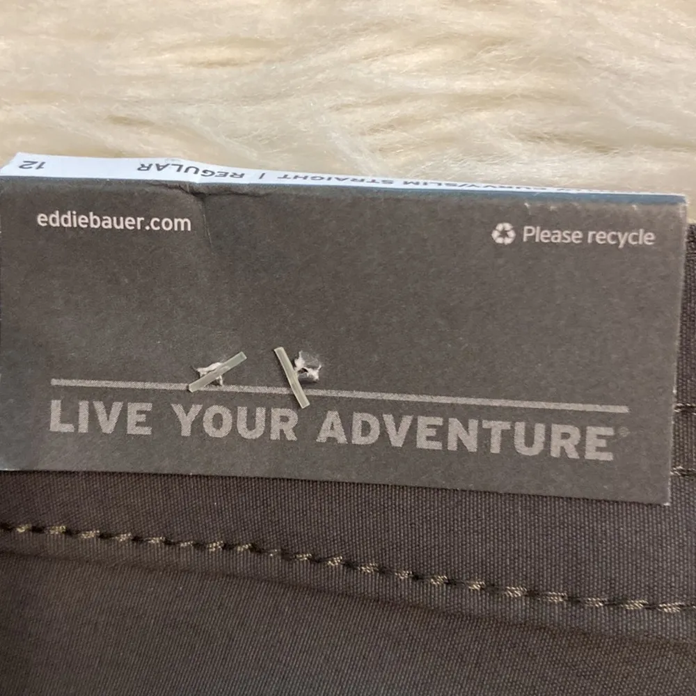 Eddie Bauer Gray Chinos Classic Fit size 12 brand new 95% Nylon inseam 30” - Image 9