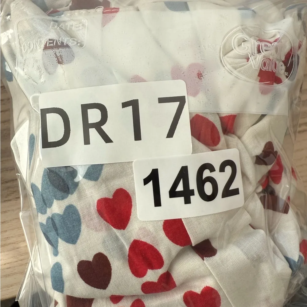 Aqua White Dress with Red and Blue Heart Pattern mini size L - Image 8