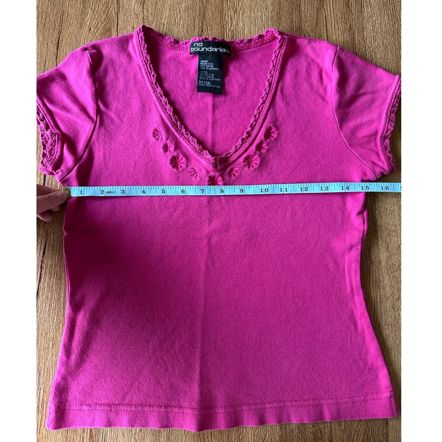 No Boundaries Vtg Hot Pink Short Sleeve T Shirt Size Medium - Image 4