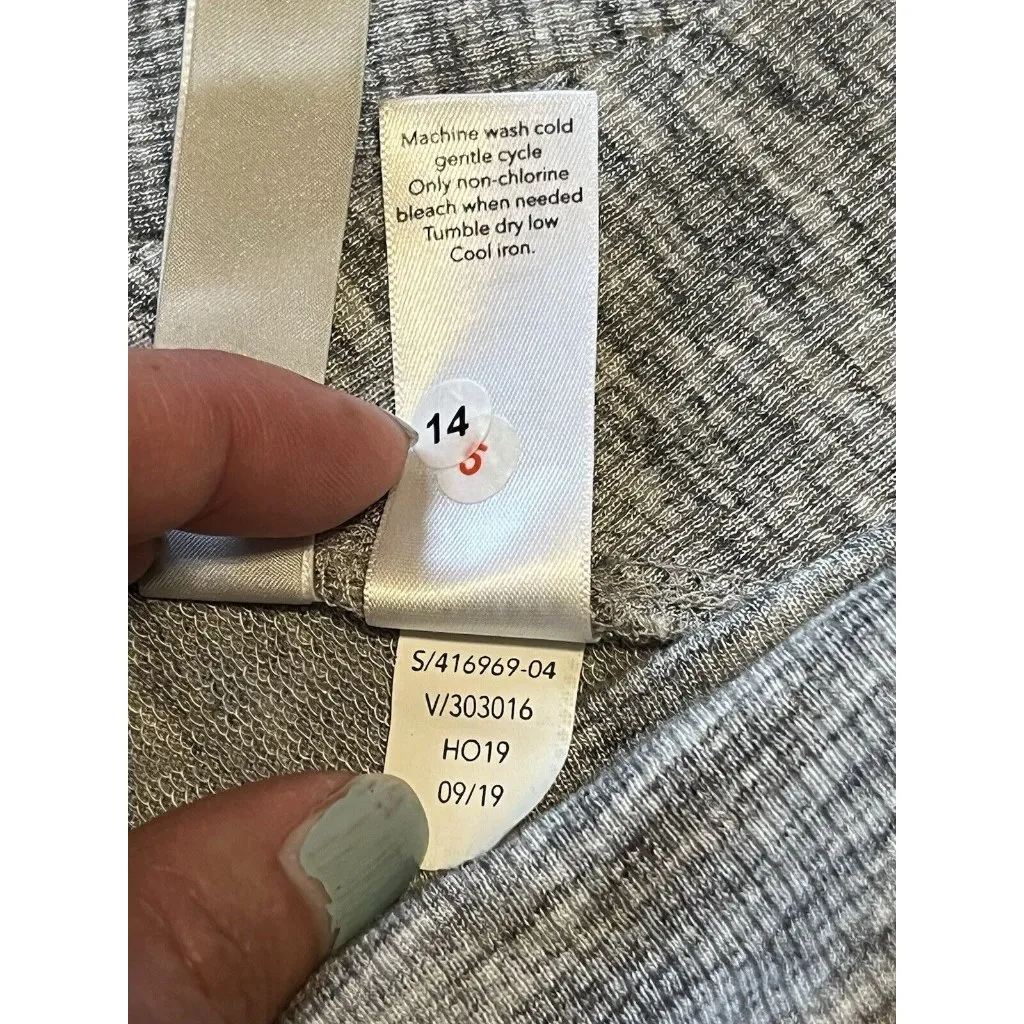 Athleta Women‎ Size Small Nirvana Wear Two Ways Wrap Cardigan Gray Preppy Modern - Image 9