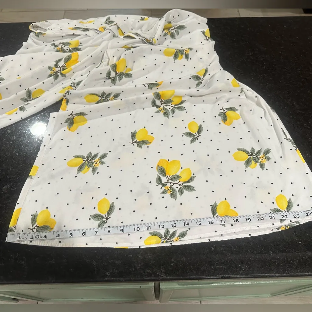 Forever21 Wide Leg Cropped Palazzo Pants Limoncello Fruit Citrus Pants Sz 1x - Image 8