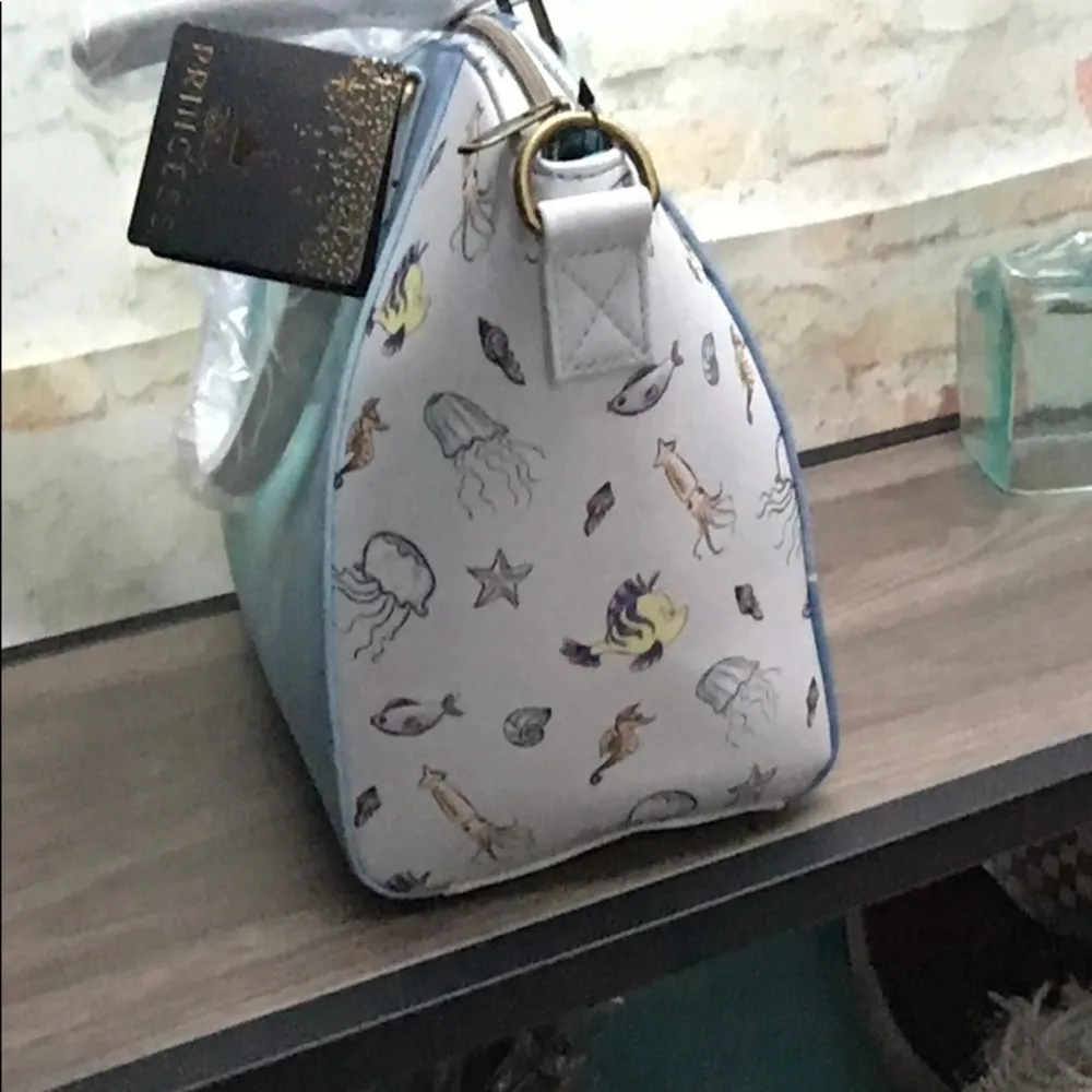 New Loungefly Disney Little Mermaid Satchel Handbag with Crossbody Strap - Image 4