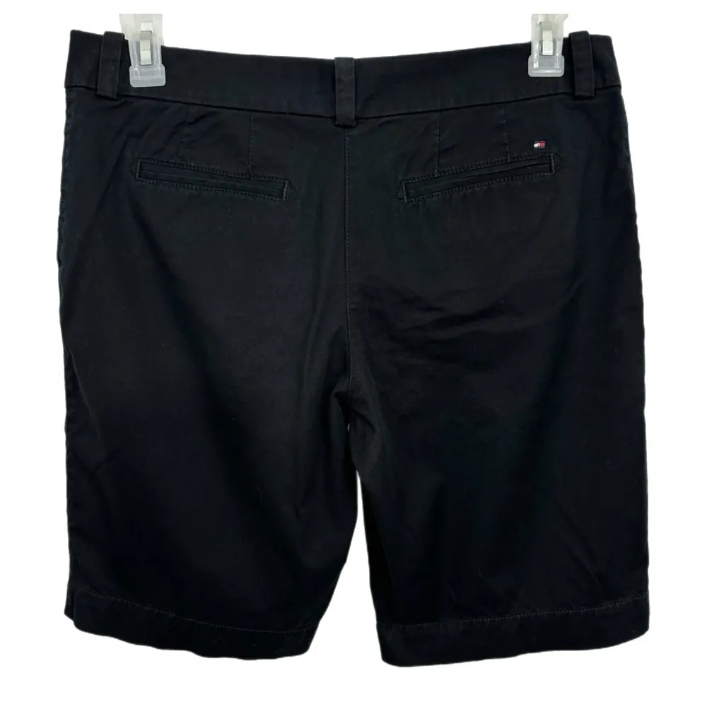 TOMMY HILFIGER Women’s Preppy Lady Bermuda Chino Shorts Classic Navy Sz 10 Chic - Image 4