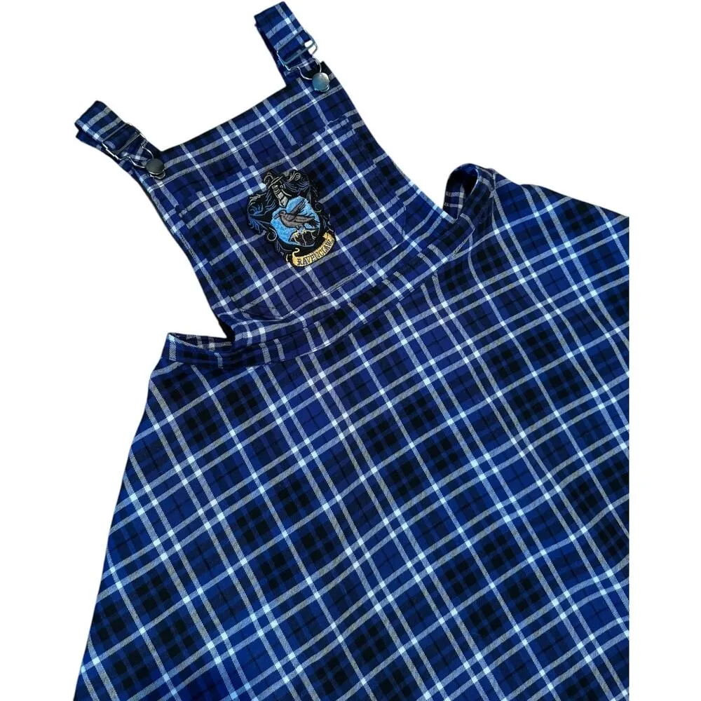 Harry Potter Ravenclaw Plaid blue black Skirtall Adjustable straps Hot topic M - Image 8