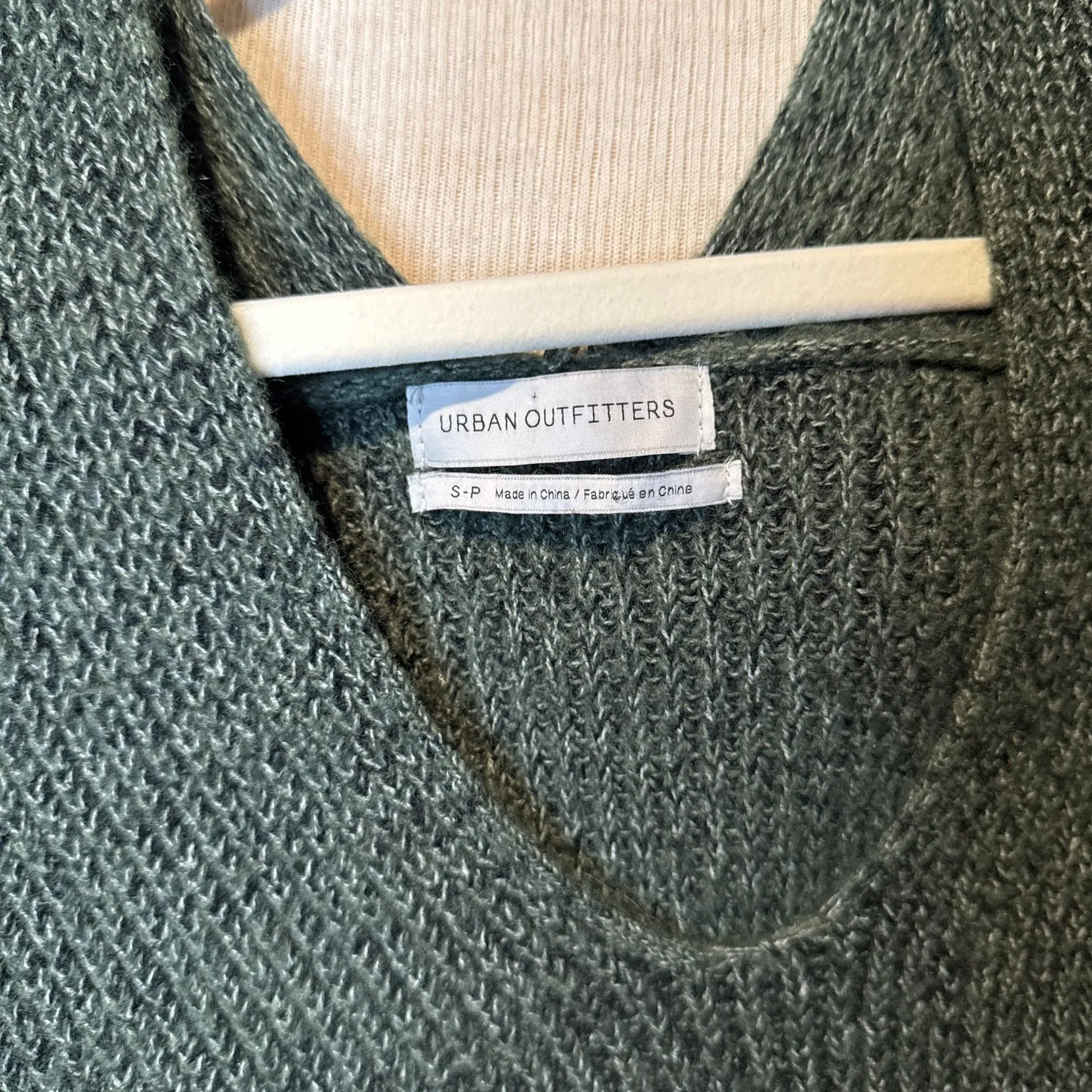 Urban outfitters‎ Olivaceous Gray V Neck V Back Oversized Cropped Sweater dress - Image 2