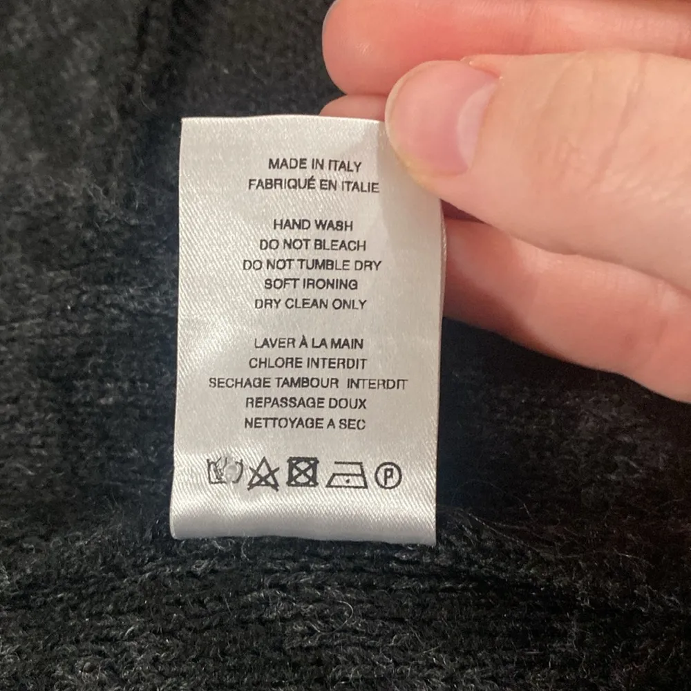 IRO Jasek leopard print longline alpaca wool blend cardigan charcoal black sz XS - Image 15