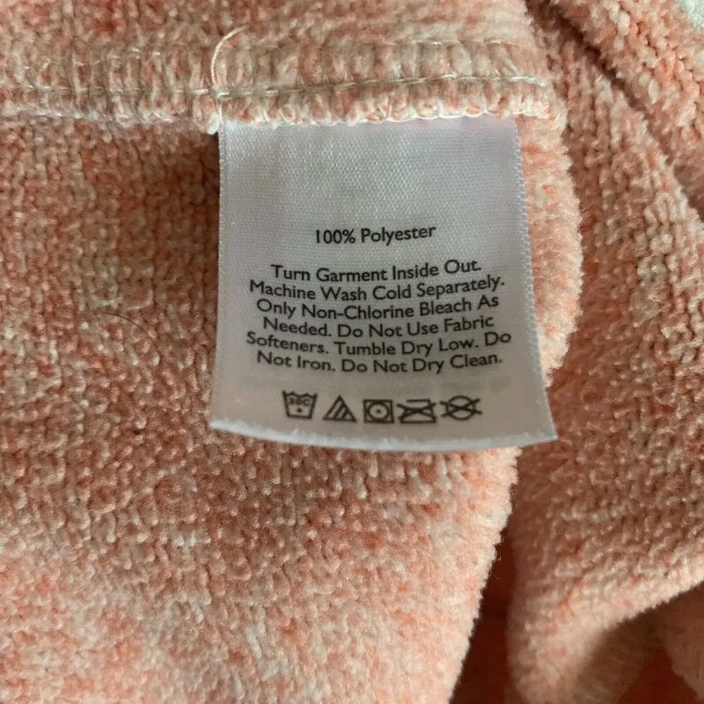 Eddie Bauer Womens Size XS Peach Snap Button Pullover Sweatshirt Jacket - Image 5