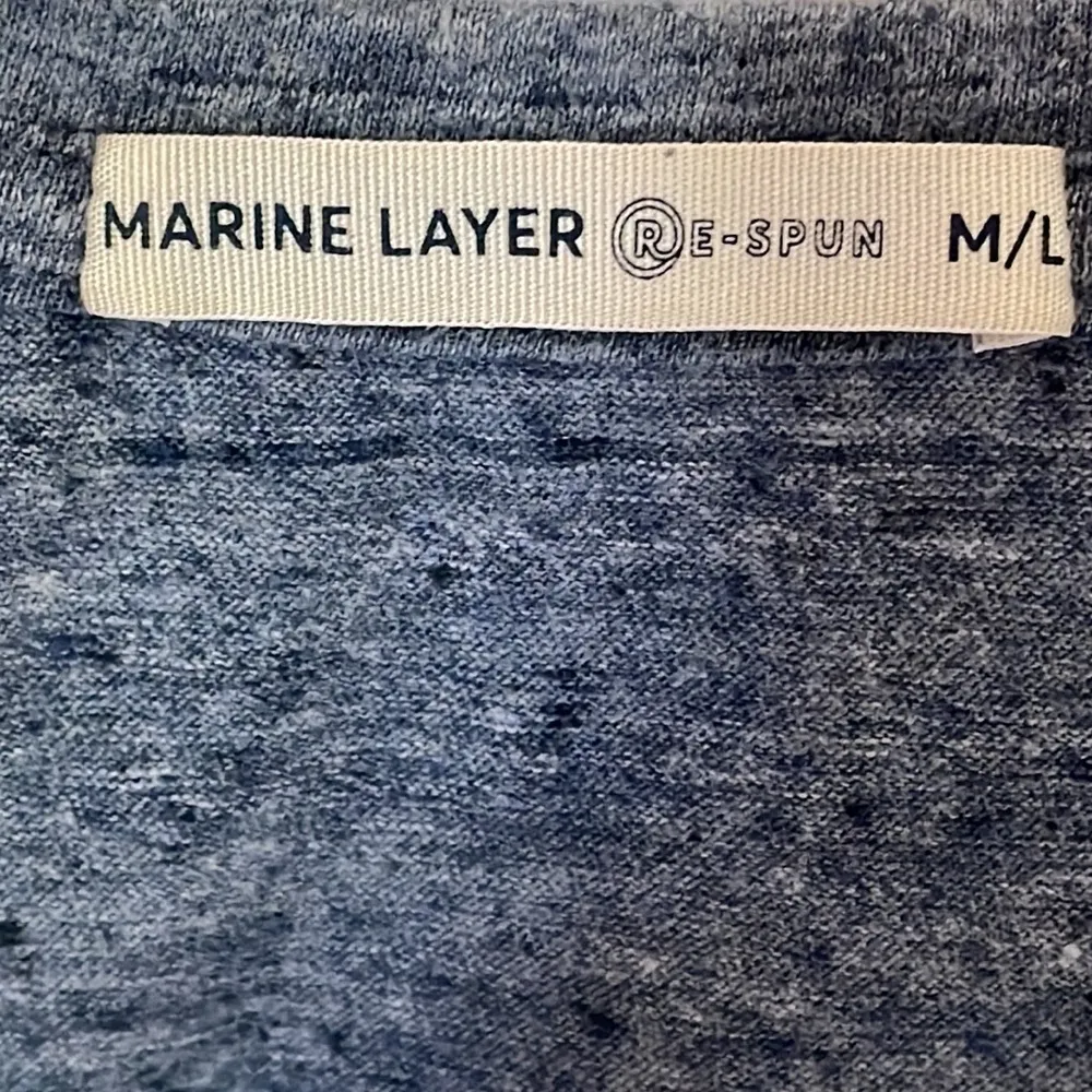 Marine Layer Blue Space Dye Pocket Tee M/L - Image 3