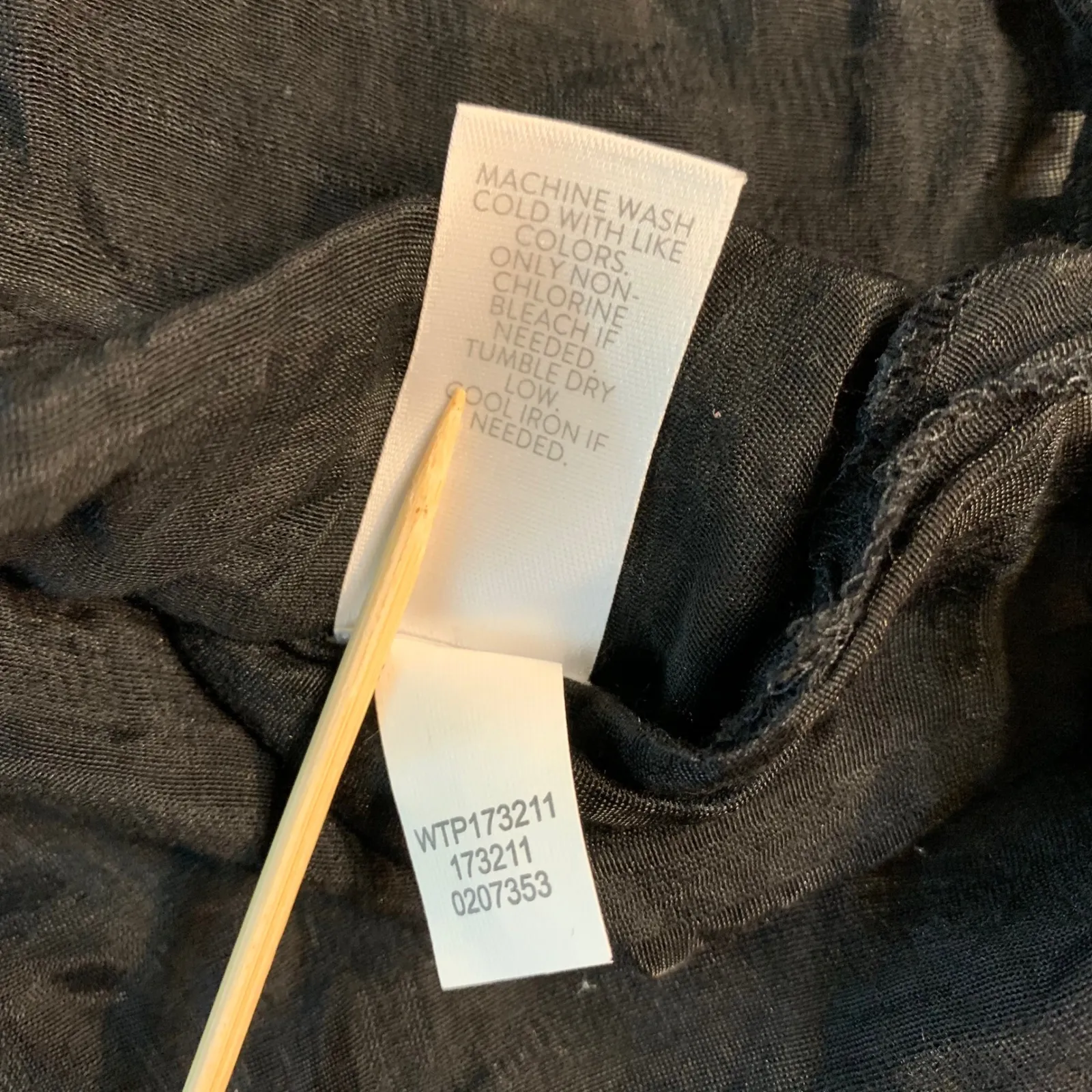 J Jill Black Textured Sheer Button Down Shirt Top Women Large Tunic Lagenlook - Image 6