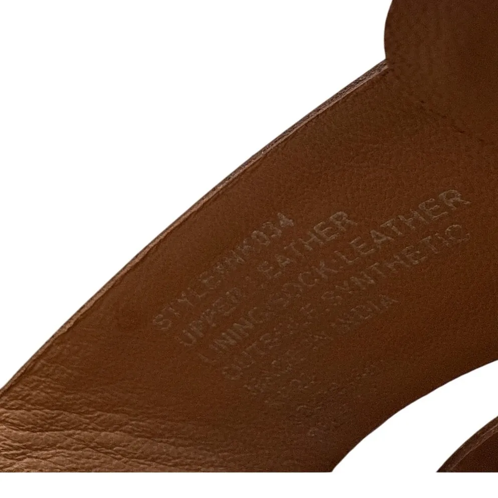 Madewell The Dixson Fisherman Leather Mule in Apple Butter Brown Size 7.5 - Image 5