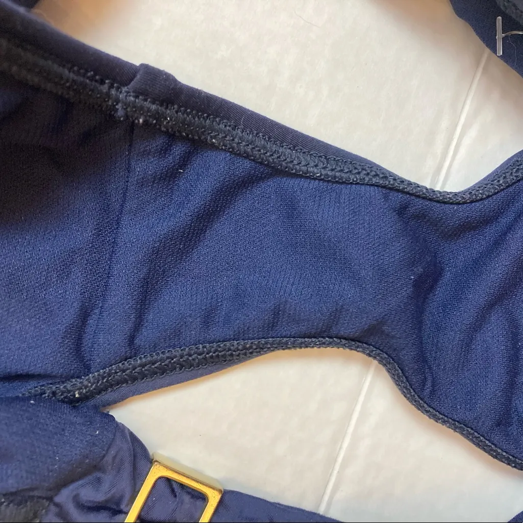 🌞NWOT Bar III padded bandeau bikini Navy blue bottoms A - Image 8