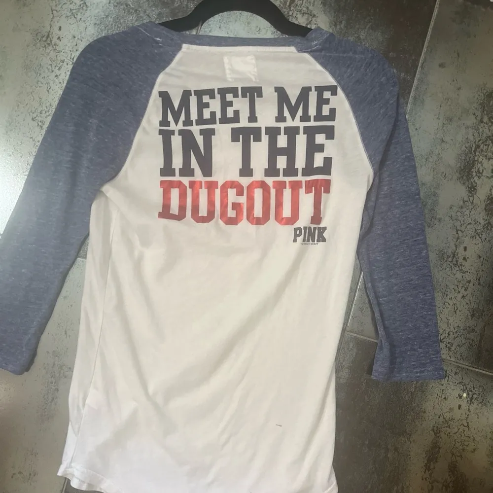 Victorias Secret Pink 5th & Ocean Boston Red Sox Baseball raglan T Shirt Small - Image 2