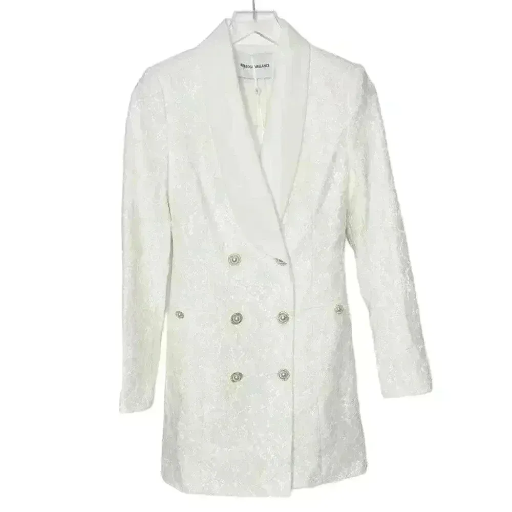 NWT Rebecca Vallance Bridal Harriet blazer minidress Size 2 US White - Image 7