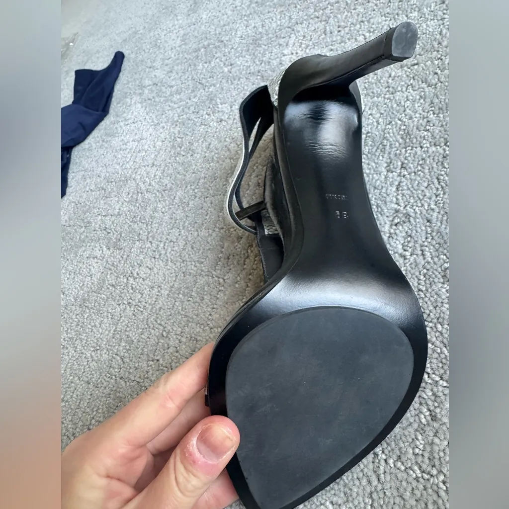 Brand new Stella Luna pour Anthony Vaccarello black and white heels Size 8 - Image 4