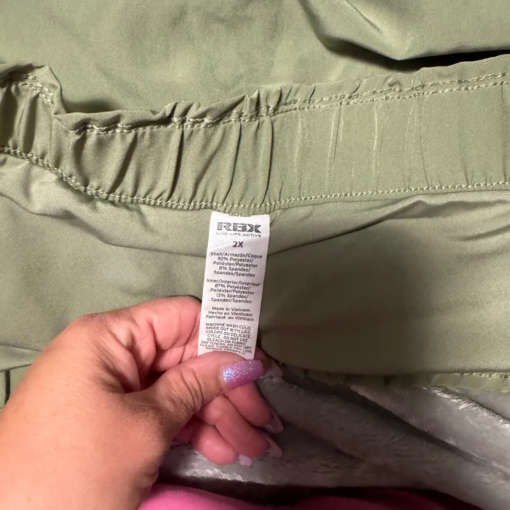 RBX Light Green Women's Mini Skirt Size 2X - Image 3