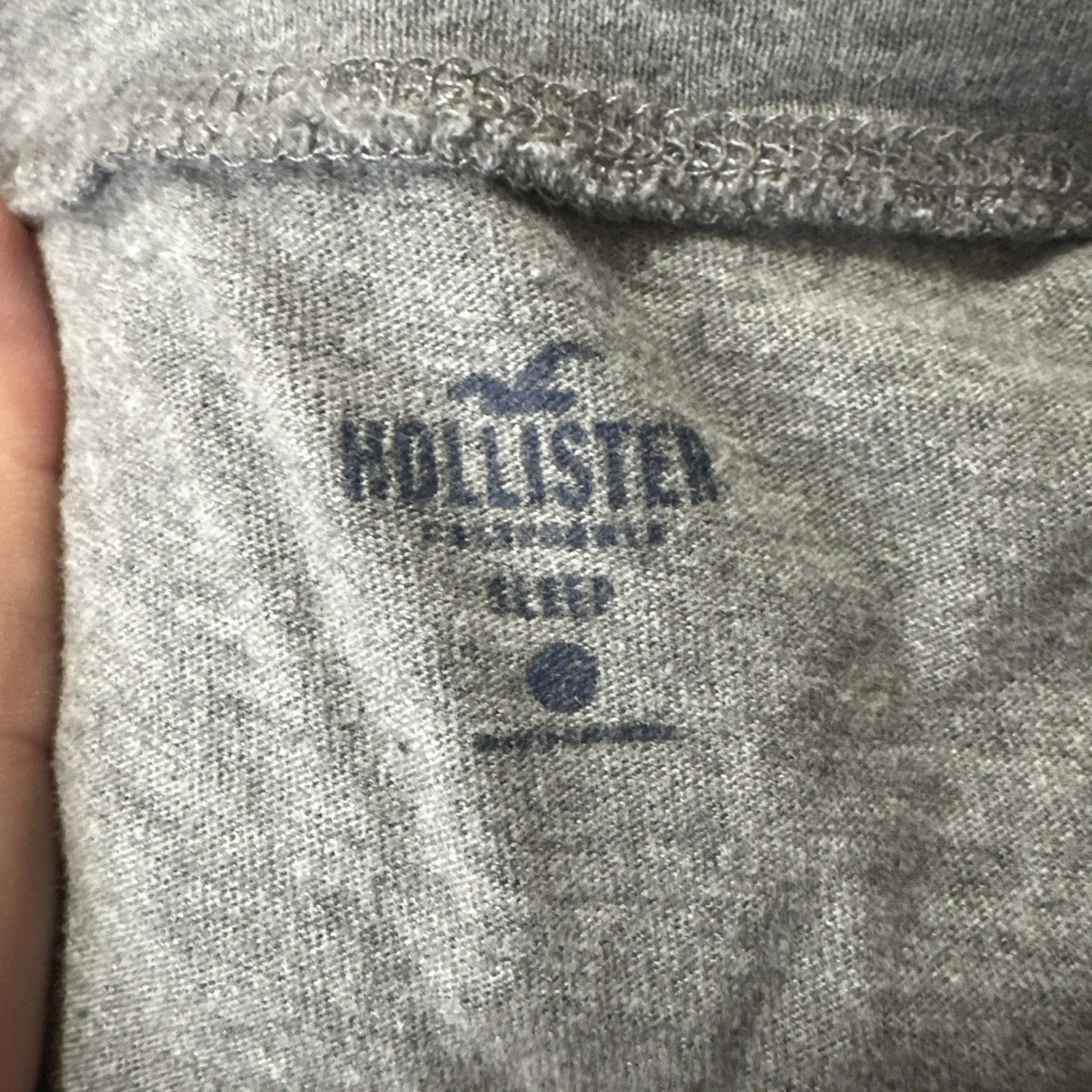 Hollister Women’s Pajama Set Size M – Gray Long Sleeve Shirt & Navy Logo  Pants - Image 14