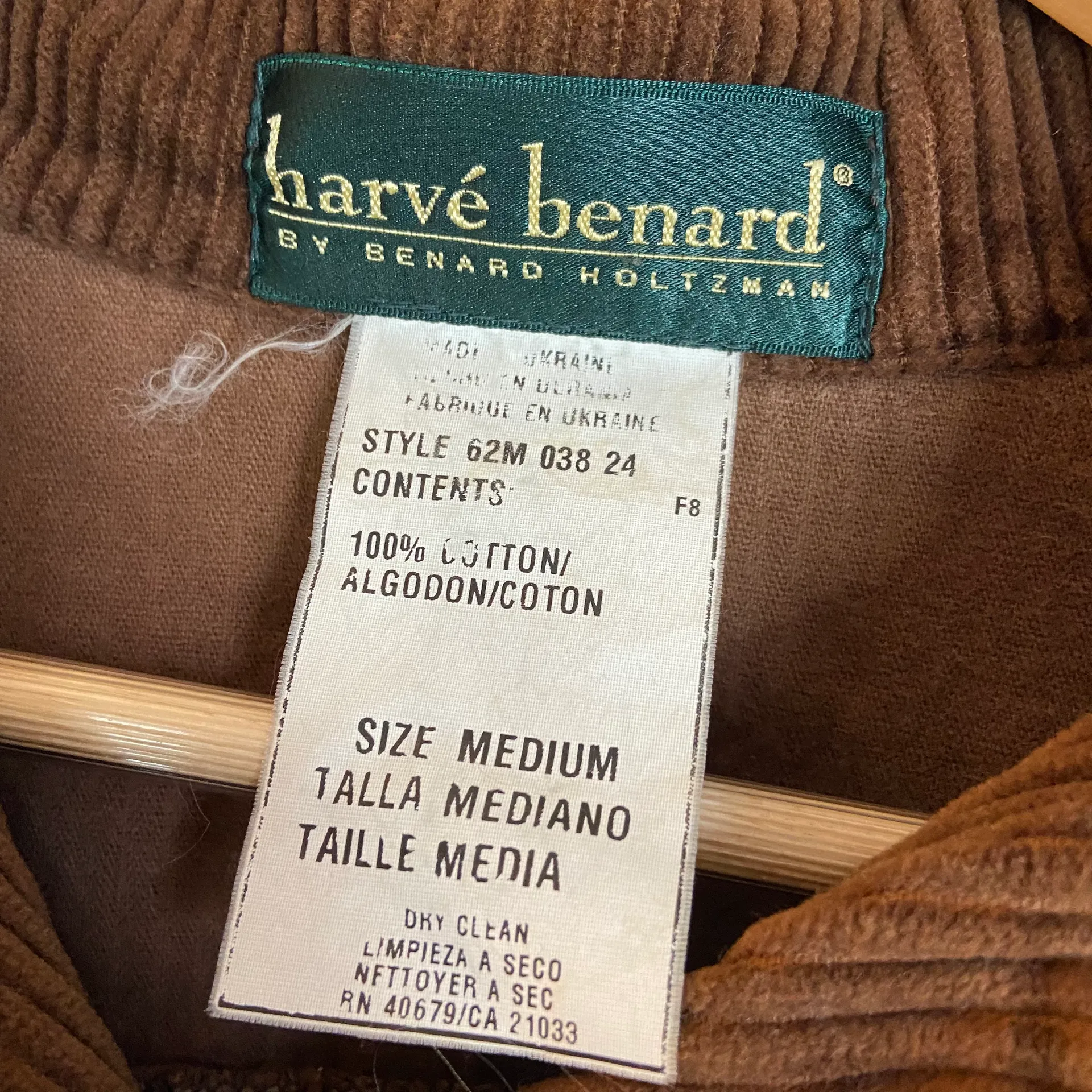 Harve Benard Brown Corduroy Button Up Shacket Top - Image 7