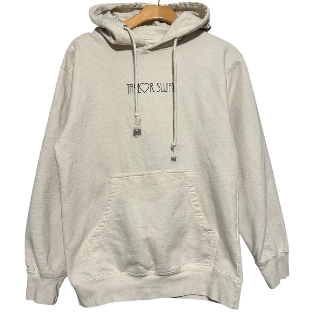 Taylor Swift Hoodie Adult S Beige Eras Tour Heart Photo Swiftie Music Hooded - Image 2