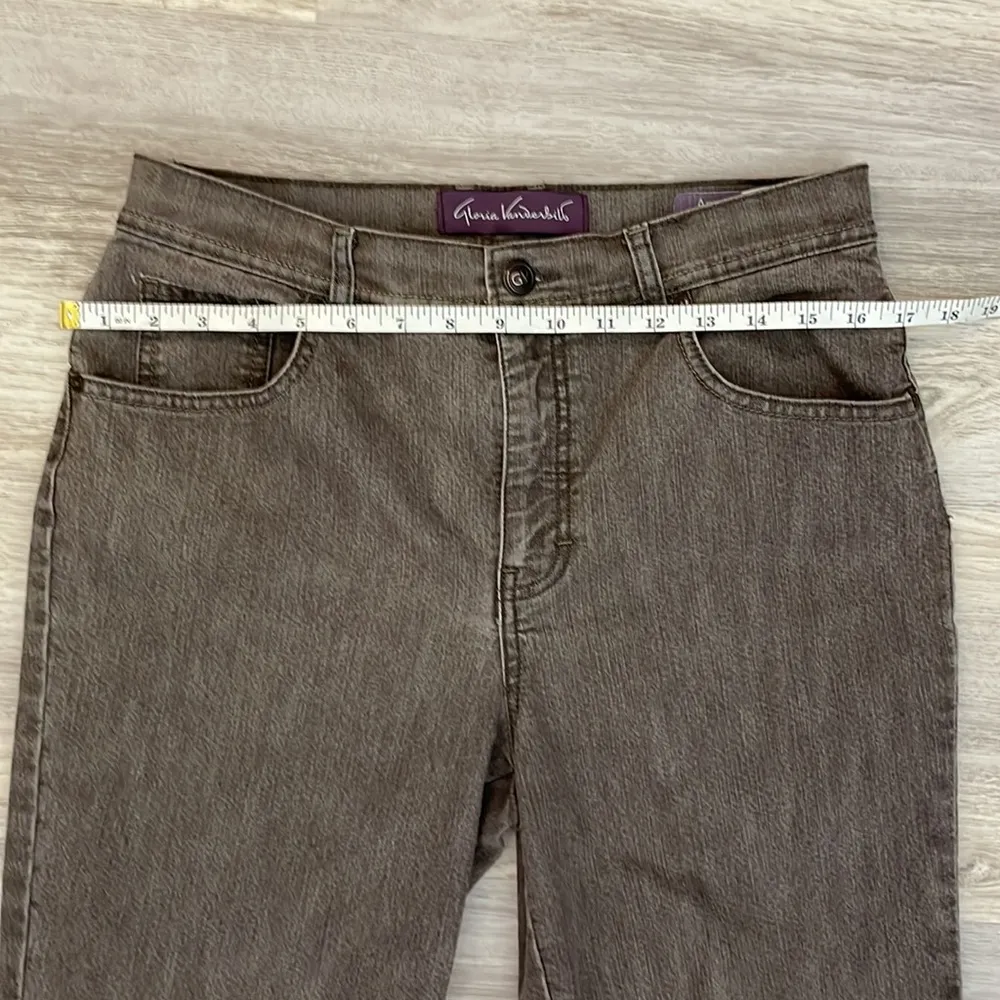 Gloria Vanderbilt Amanda Brown Stretchy Jeans Size 10 Short - Image 8